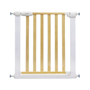 Wood & Metal Pressure Fit Baby & Toddler Door & Stair Safety Gate | 76-83cm x H77cm - White image 1