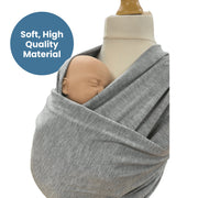 Callowesse Ergonomic Baby Wrap Carrier – Grey image 3