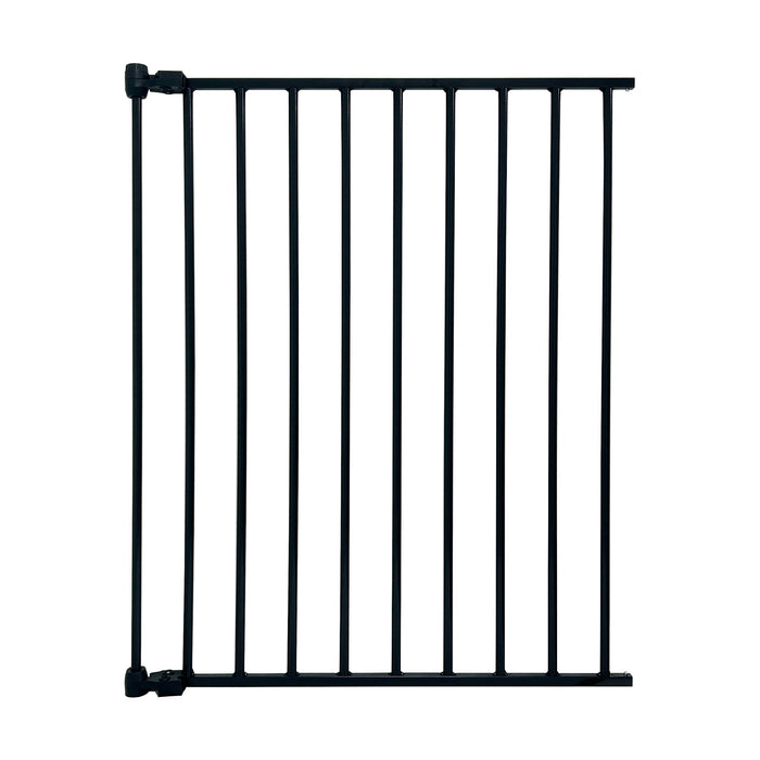 Black hexagonal playpen panel with vertical bars and corner clips