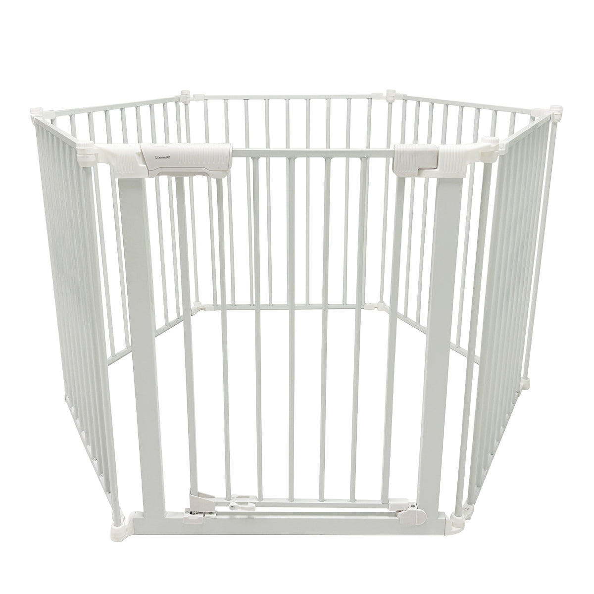 XL Extendable Hexagonal Playpen, Fireguard and Room Divider - White