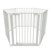 XL Extendable Hexagonal Playpen, Fireguard and Room Divider - White image 1