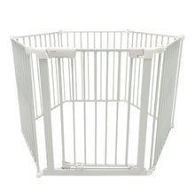 XL Extendable Hexagonal Playpen, Fireguard and Room Divider - White