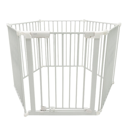 XL Extendable Hexagonal Playpen, Fireguard and Room Divider - White