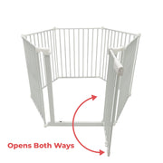 XL Extendable Hexagonal Playpen, Fireguard and Room Divider - White image 12