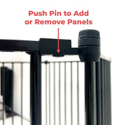 XL Extendable Hexagonal Playpen, Fireguard and Room Divider - Black image 8