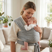 Callowesse Ergonomic Baby Wrap Carrier – Grey image 1