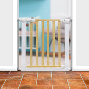 Wood & Metal Pressure Fit Baby & Toddler Door & Stair Safety Gate | 76-83cm x H77cm - White image 9