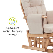 Nursing Chair and Footstool - Mothercare Best Seller - Natural/Beige image 4