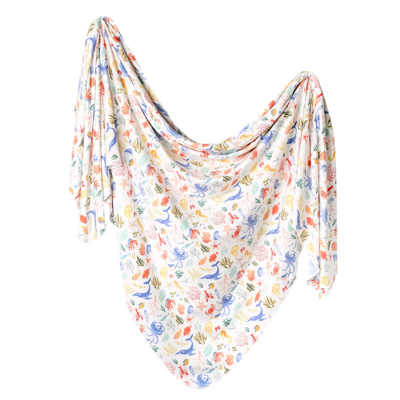 Copper Pearl Knitted Swaddle Blanket – Nautical