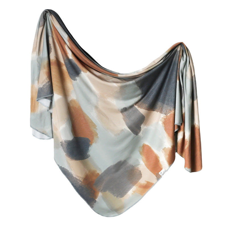 Copper Pearl Knitted Swaddle Blanket Picasso