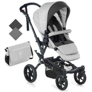 Jané Crosswalk-R All-Terrain Travel System with Carrycot & Koos iSize R1, Tech Mouse / Black Grey image 2