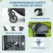 AIYAPLAY Lightweight Foldable Baby Stroller – Dark Grey image 6