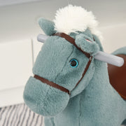 HOMCOM Plush Rocking Horse with Sound – Blue (18–36 Months) image 8