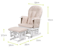 Haywood Reclining Glider Chair with Footstool