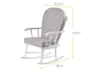 Hart Nursing Rocking Chair - White/Grey image 8