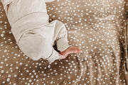 Copper Pearl Knitted Swaddle Blanket Fawn image 11