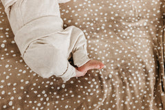Copper Pearl Knitted Swaddle Blanket Fawn