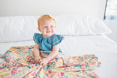 Copper Pearl Knitted Swaddle Blanket Lark