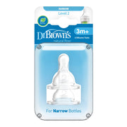 Dr Brown's Natural Flow® Options+™ Narrow Teat Level 2 Flow 2Pk image 2