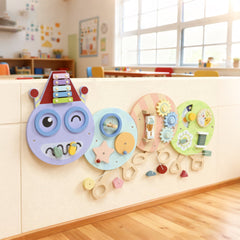 AIYAPLAY Caterpillar Busy Board with 7 Activities