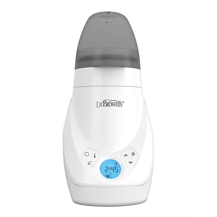Dr. Brown's bottle warmer and steriliser, white with gray top and digital display