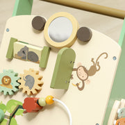 AIYAPLAY Wooden Baby Walker with Activity Toys – Green image 8