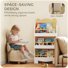 AIYAPLAY 3-Tier Kids Bookshelf – White