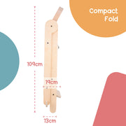 MamaToyz Folding Montessori Learning Tower – Natural Beech Wood image 6