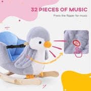 HOMCOM Penguin Rocking Toy with Music – 18+ Months image 4