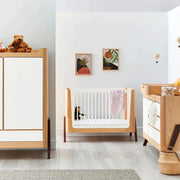 Gaia Baby Hera Convertible Cot Bed - Natural/Walnut image 2