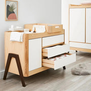 Gaia Baby Hera Dresser - Natural/Walnut image 8