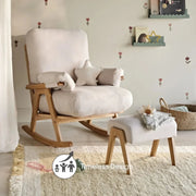 Gaia Baby Hera Rocking Chair - Natural Oak/Barley image 4