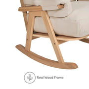 Gaia Baby Hera Rocking Chair - Natural Oak/Barley image 6
