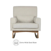 Gaia Baby Serena Nursing Chair and Footstool Set - Ecru Corduroy image 4