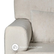 Gaia Baby Serena Nursing Chair and Footstool Set - Ecru Corduroy image 5
