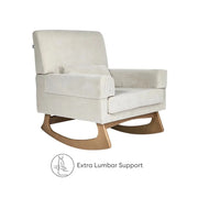 Gaia Baby Serena Nursing Chair and Footstool Set - Ecru Corduroy image 7