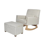 Gaia Baby Serena Nursing Chair and Footstool Set - Ecru Corduroy image 8