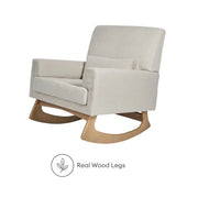 Gaia Baby Serena Nursing Chair and Footstool Set - Ecru Corduroy image 9