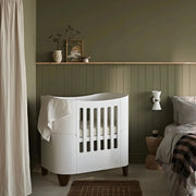 Gaia Baby Serena Mini Cot & Dresser Room Set - White/Walnut image 2