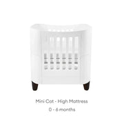 Gaia Baby Serena Mini Cot & Dresser Room Set - White/Walnut image 6