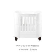 Gaia Baby Serena Mini Cot & Dresser Room Set - White/Walnut image 7