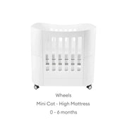 Gaia Baby Serena Mini Cot & Dresser Room Set - White/Walnut image 8