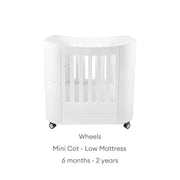 Gaia Baby Serena Mini Cot & Dresser Room Set - White/Walnut image 9
