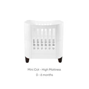 Gaia Baby Serena Mini Cot Bed - White/Walnut image 3