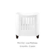 Gaia Baby Serena Mini Cot Bed - White/Walnut image 4