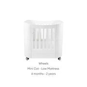 Gaia Baby Serena Mini Cot Bed - White/Walnut image 6