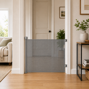 FYLO Baby Fabric Safety Retractable Stair Gate - Grey (Upto 120cm Width) image 3