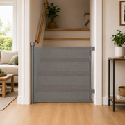 FYLO Baby Fabric Safety Retractable Stair Gate - Grey (Upto 120cm Width) image 1