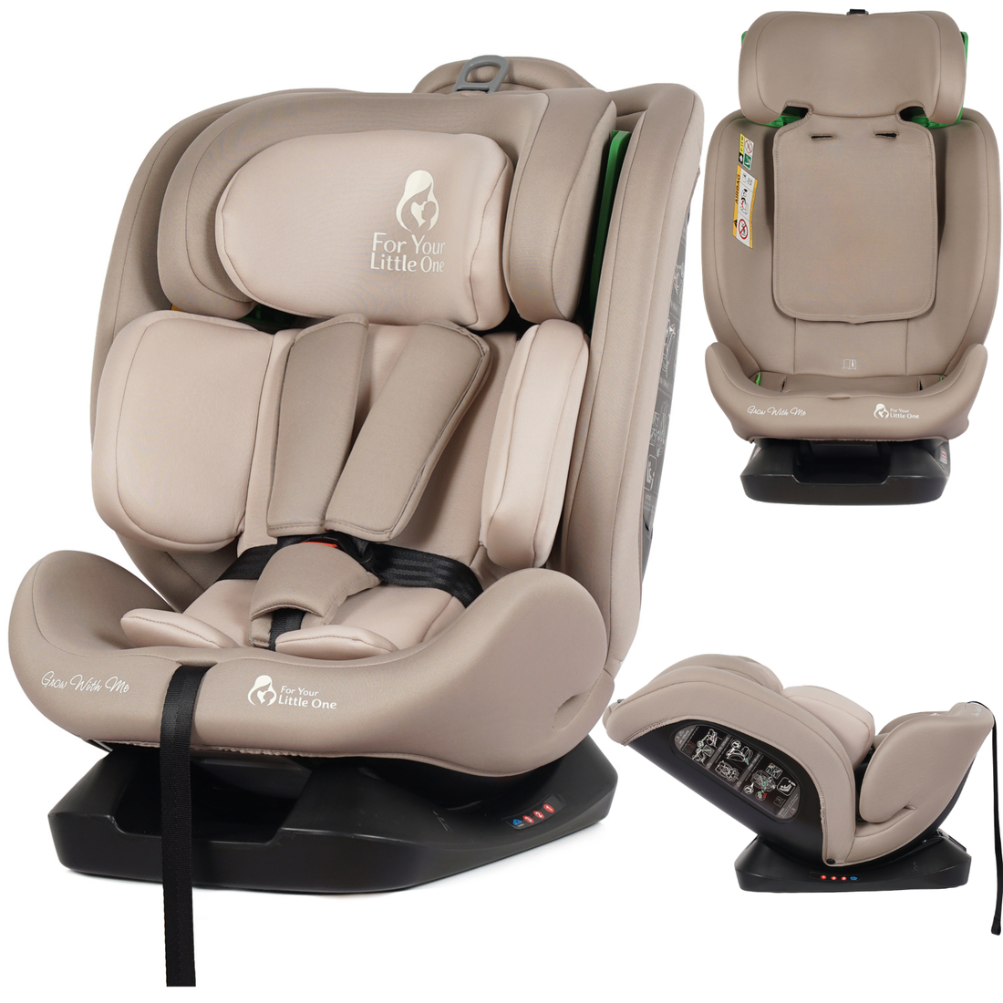 For Your Little One GrowWithMe i-Size Car Seat - Latte Beige (Birth-12 Years)