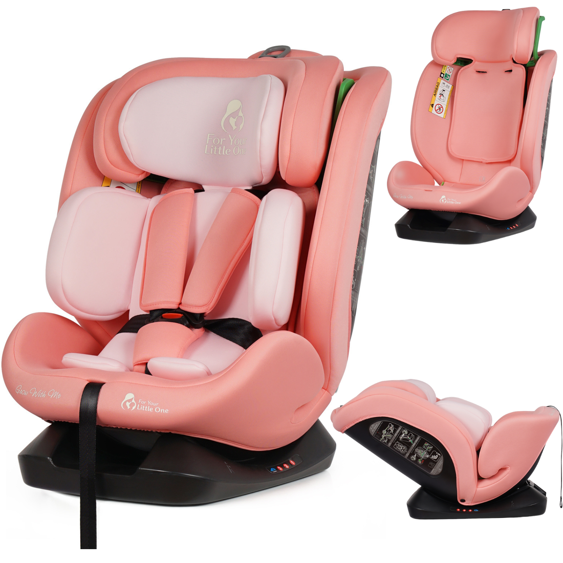For Your Little One GrowWithMe i-Size Car Seat- Blush Rose (Birth-12 Years)